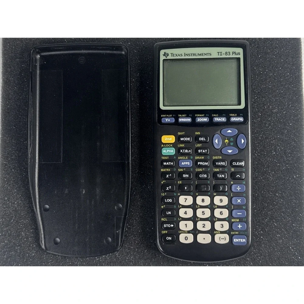 Texas Instruments TI-83 Plus Graphing Calculator with Cover - Tested Working